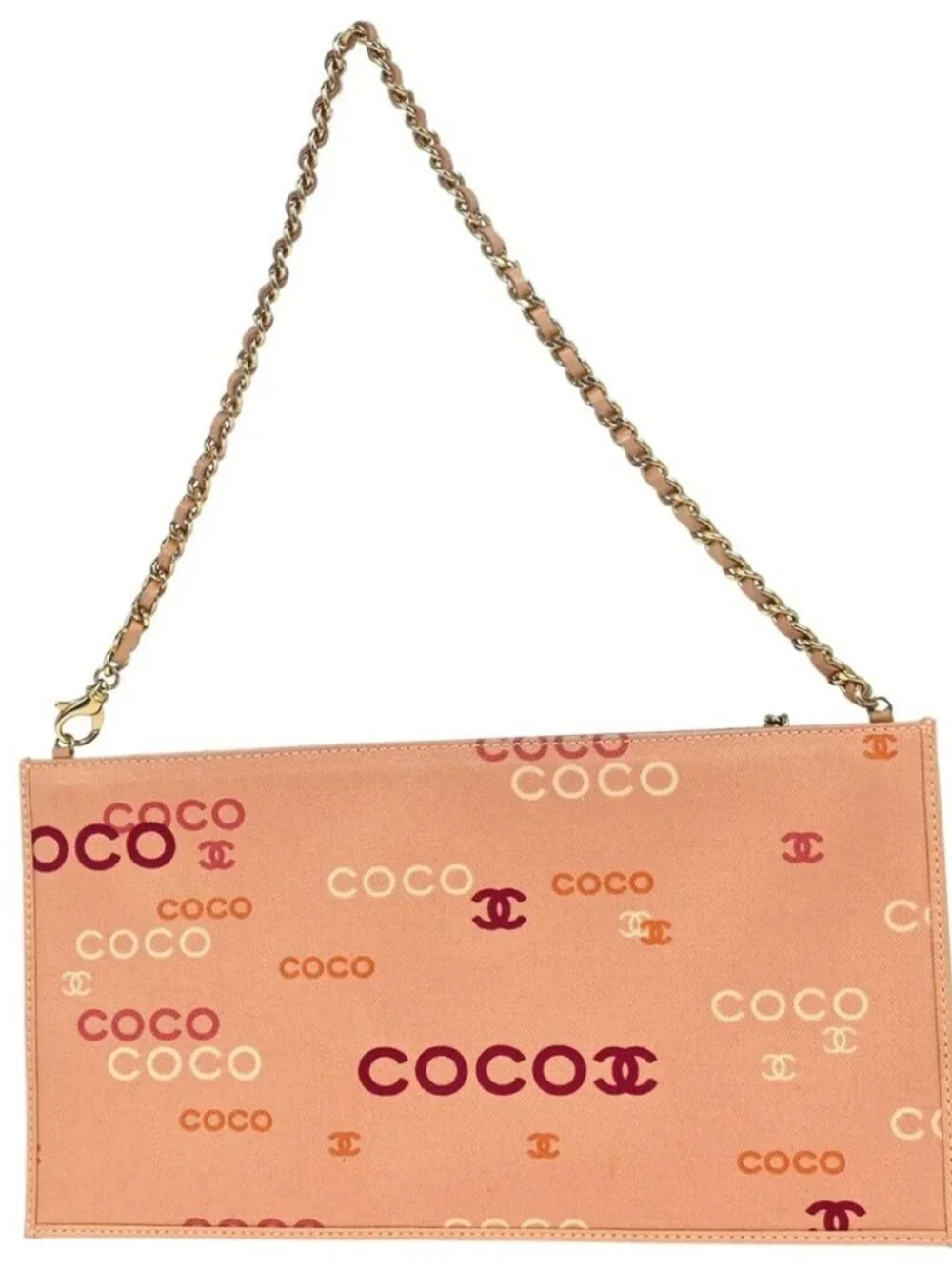 Chanel Pink Canvas COCO Chain Handbag